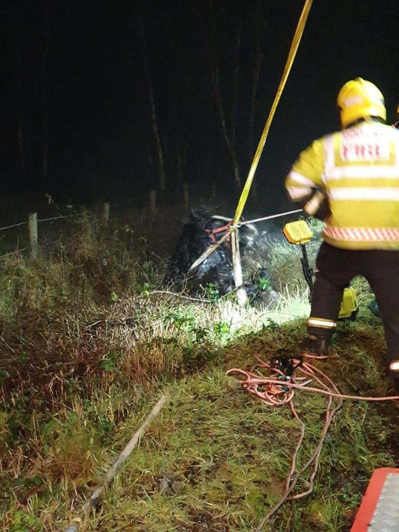 The operation was carried out in “desperate weather conditions”, according to the charity. Photograph: An Garda Síochána/Facebook