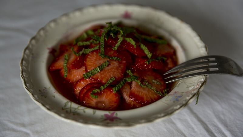 Fraise Escoffier: serve with yoghurt, cream or on its own. Photograph: Emma Jervis