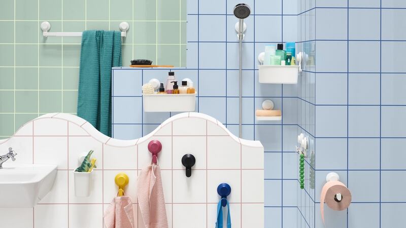 Ikea’s Tisken series is a suction cup selection that is perfect for busy bathrooms.