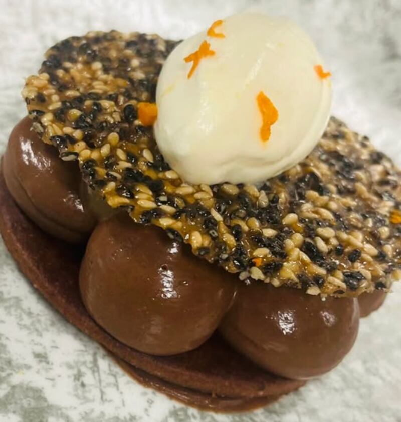 Chocolate miso cremeux at Blackrock Cottage, Salthill, Co Galway. Photograph: Instagram