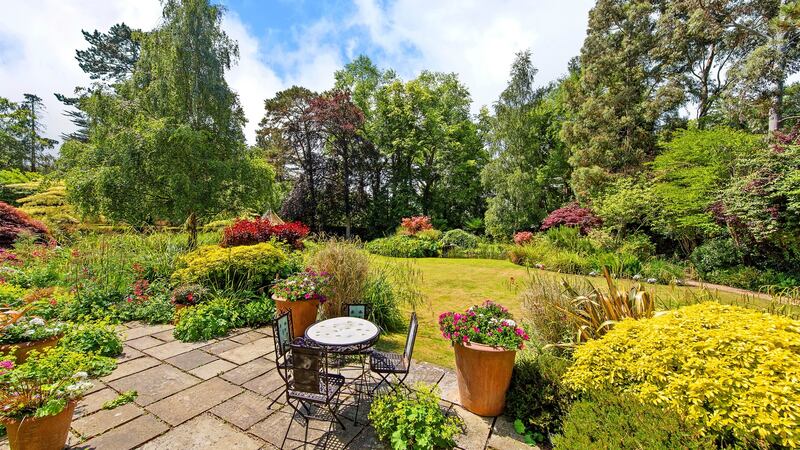 The patio area