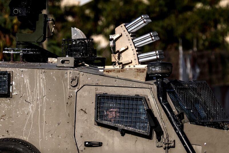 An Israeli soldier during the military incursion into Jenin city in the occupied West Bank. Photograph: Ronaldo Schemidt/AFP via Getty 
