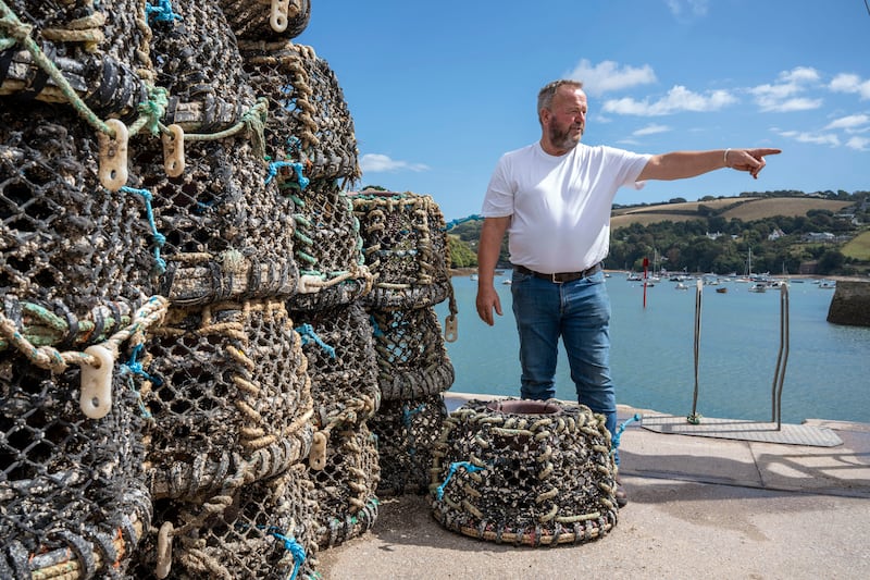 John Dornom, a crab and lobster fisherman, in Salcombe: 'If the boat doesn’t catch, you don’t get a wage.' Photograph: Andrew Testa/New York Times                      
