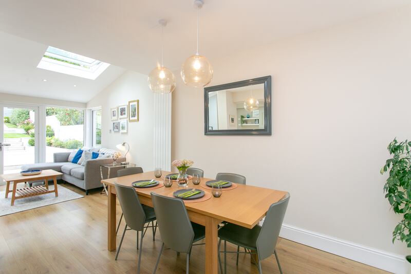 Extension allows rear of property to be flooded with light.  Photograph: Brian Dempsey