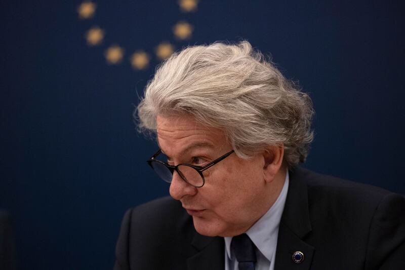 European Union commissioner for internal markets Thierry Breton is widely thought to have his eye on the role of commissioner for defence. Photograph: Andres Martinez Casares