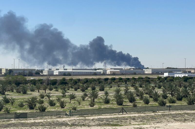 Smoke rises from an area of Kuwait's international airport after a reported drone strike on April 1st, 2026. Photograph: AFP via Getty Images