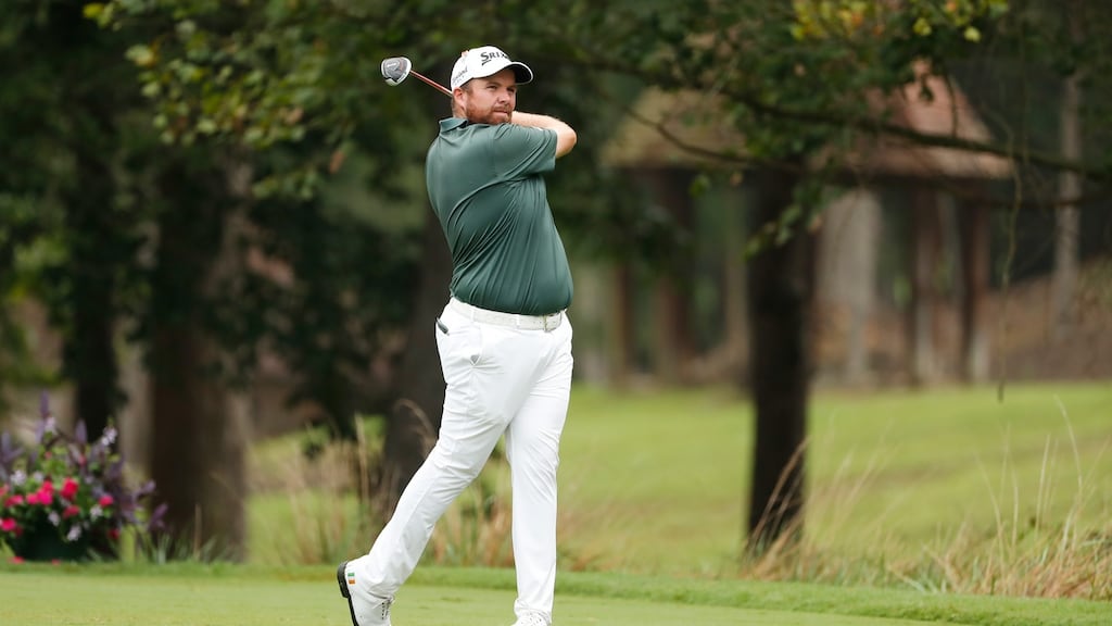 Shane Lowry plays his shot from the 13th tee during the second round of the Wyndham Championship at Sedgefield Country Club in Greensboro, North Carolina. Photo: Chris Keane/Getty Images
