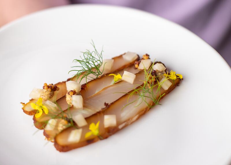 Cured halibut at Goldie
