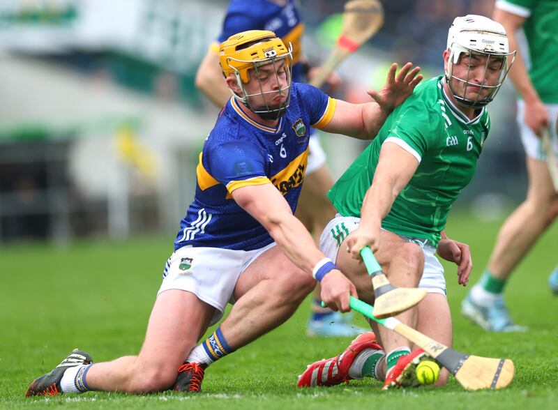 Tipperary’s Ronan Maher and Kyle Hayes of Limerick in action - the move of Hayes back to the centre forward position could be a major gamechanger for the season ahead. Photograph: James Crombie/Inpho