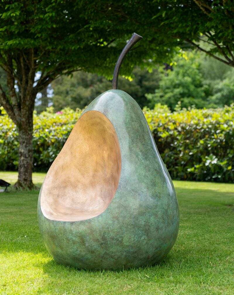 Pear by Swiss sculptor Christian Schneiter 