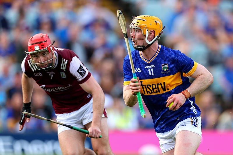 Galway's TJ Brennan and Tipperary's Andrew Ormond in the All-Ireland SHC quarter-final at Gaelic Grounds on June 21st. Photograph: Tom O’Hanlon/Inpho