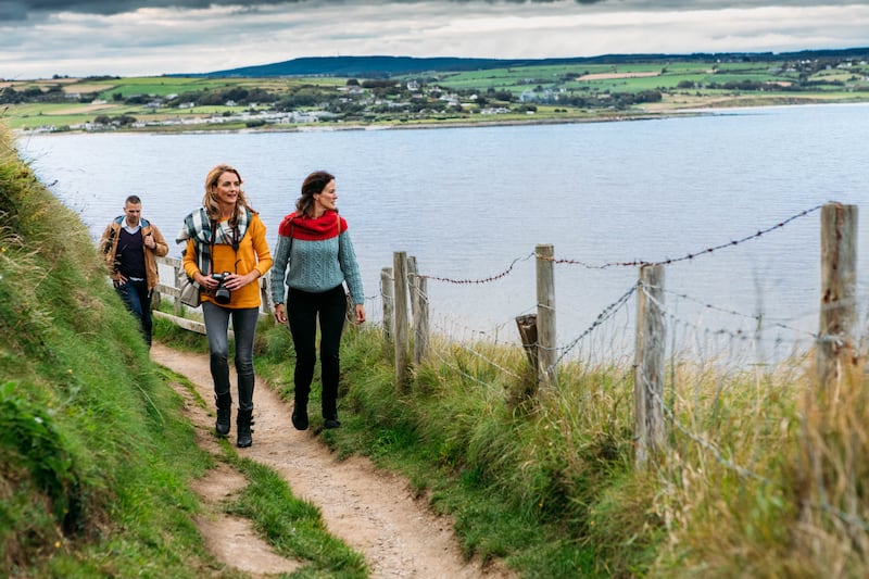 Ardmore Beach is a gorgeous sandy horseshoe with safe bathing, making it particularly popular with families. Photograph: Liam Murphy