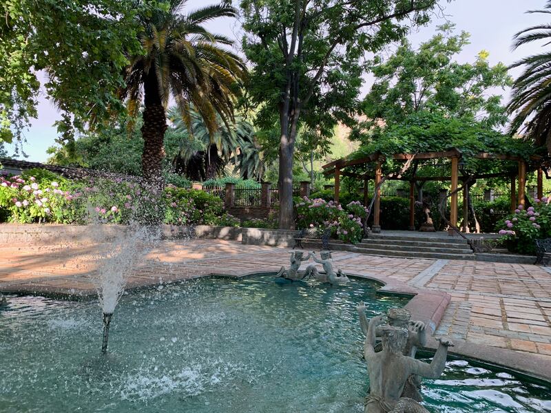Fountain courtyard at the Santa Rita Casa Real Hotel. Photograph: Peter Murtagh