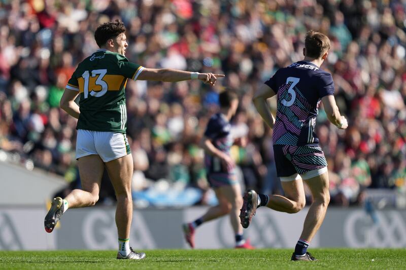 Kerry's David Clifford and Mayo's Donnacha McHugh. Photograph: James Lawlor/Inpho