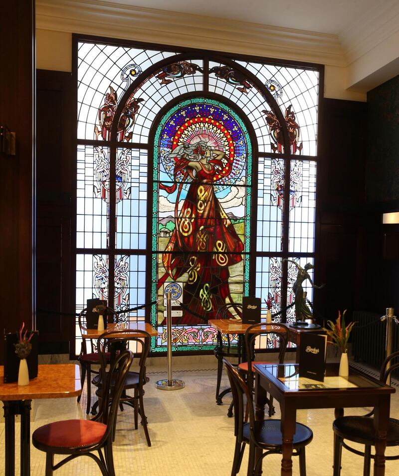 Bewley’s of Grafton Street: Jim Clarke’s window of Cruithne at  the landmark Dublin cafe