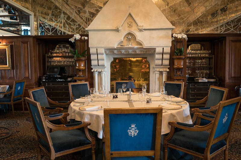 The George V restaurant: not a meal goes by without mention of ‘The Quiet Man’.  Photograph: Keith Heneghan/Phocus
