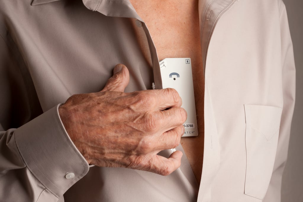 Using a cardiac monitor at home: new digital health services in Ireland are still being designed around the clinic rather than the patient. Photograph: iStock