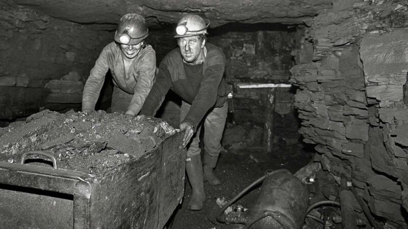 Pushing out the coal in  Arigna. Photograph: Derek Speirs
