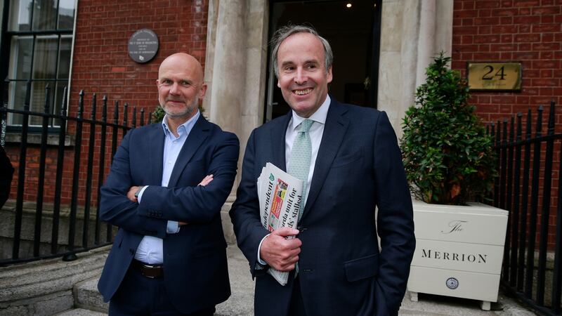 Gert Ysebaert, CEO  (l) and Thomas Leysen, chairman, Mediahuis. Photograph: Nick Bradshaw