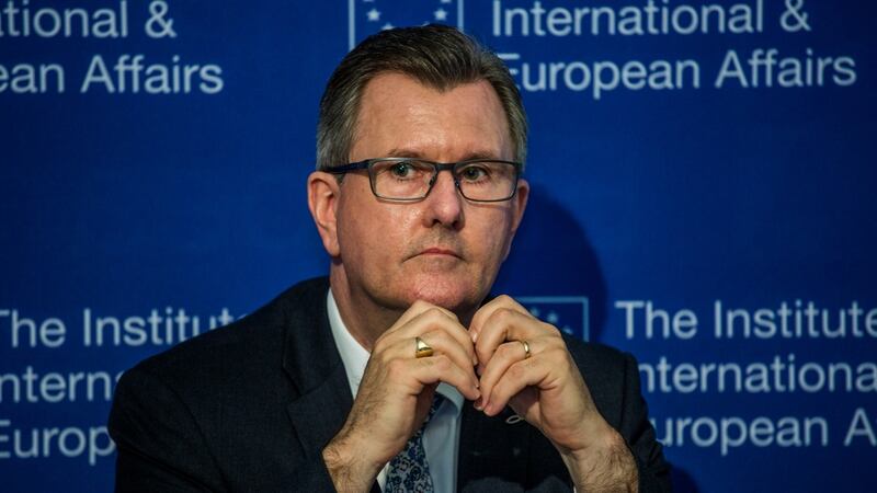 Jeffrey Donaldson was widely cited by UK press and politicians when he said “there isn’t a single unionist elected representative who supports the backstop”. Photograph: James Forde