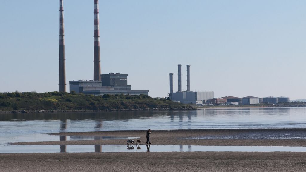 Blue skies  at Poolbeg, Sandymount, Dublin on Sunday. Photograph: Nick Bradshaw/The Irish Times