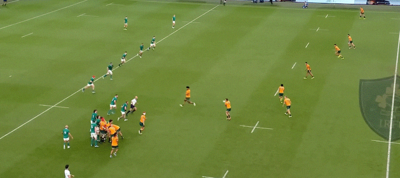 Australia were keen to utilise Joseph Aukuso-Suaalii's aerial threat early on in their game with Ireland last year.