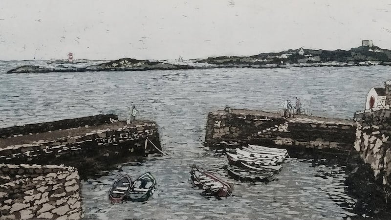 Susan Early, Coliemore, aquatint etching
