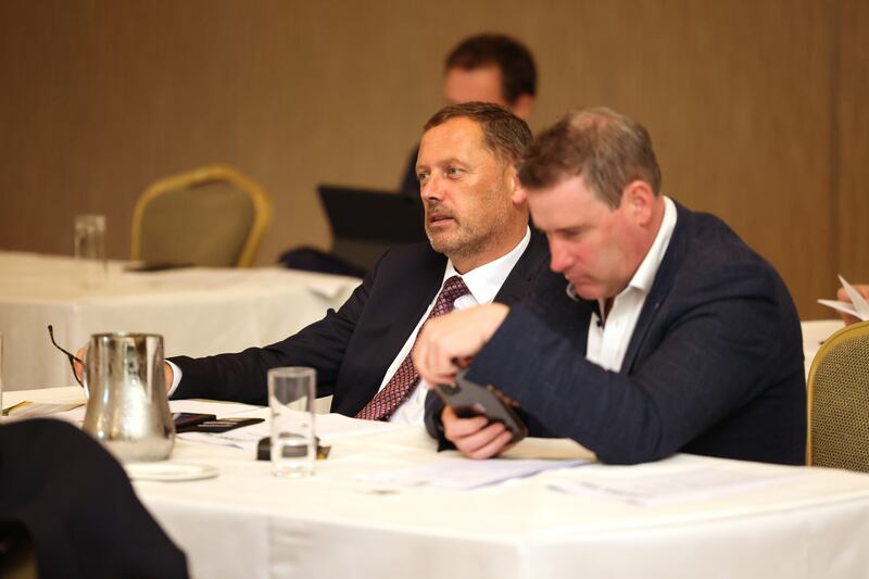 Barry Cowen sporting his new beard. Photograph: Dara Mac Dónaill 









