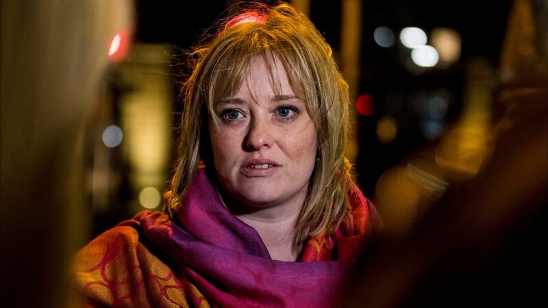 Mairia Cahill outside Buswells Hotel in Dublin after her meeting with Sinn Féin leader Mary Lou McDonald on Tuesday. Photograph: Liam McBurney/PA Wire.