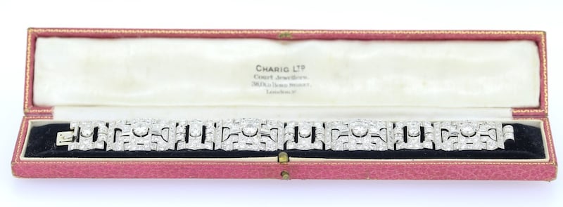 Art Deco diamond round cut bracelet (€20,000-€30,000) at Matthews