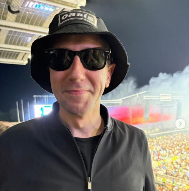 Simon Harris at Oasis in Croke Park. Photograph: Simon Harris/Instagram