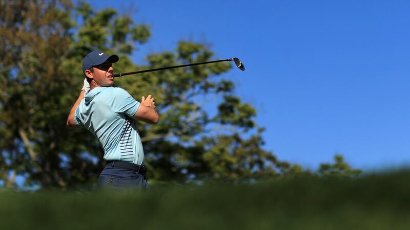 Rory McIlroy  plays his shot from the 15th tee during the first round at the Arnold Palmer Invitational  at Bay Hill Club and Lodge in Orlando, Florida. Photograph: Mike Ehrmann/Getty Images