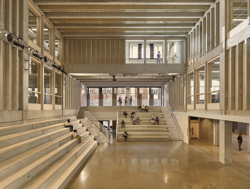 Riba Stirling Prize: Grafton Architects’ Town House, at Kingston University, in southwest London. Photograph: Ed Reeve/Riba/PA Wire