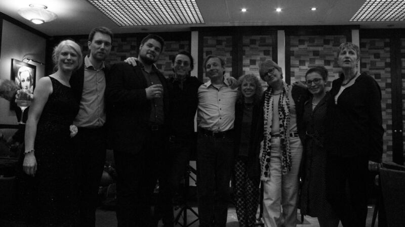 The Village Trip team and artists, from left: Emilie Conway, Darragh Hennessy, Marcos Varela, Richard Barone, John Sorensen, Judy Paul (CEO of the hotel), Liz Thomson, Kelly Letourneau and Angela Bourke