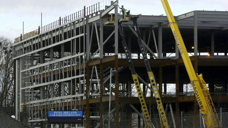 Intel construction site at Leixlip, Co Kildare. Photograph: Alan Betson