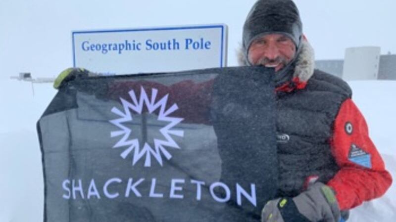 Louis Rudd at the South Pole.