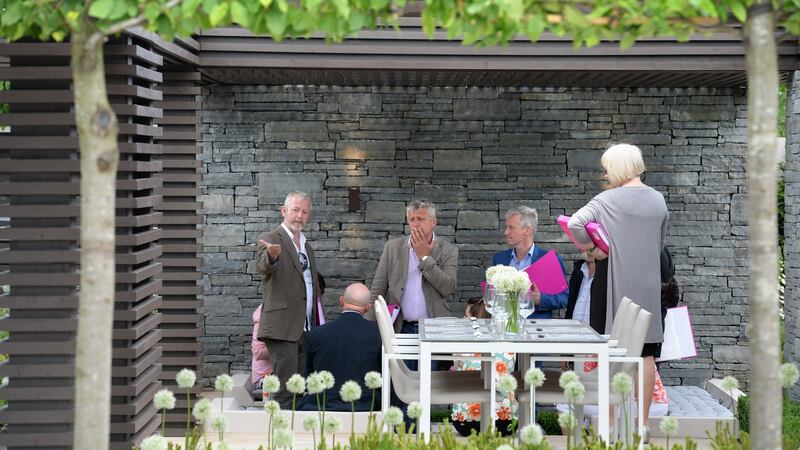 Judges at work at Bloom. Photograph: Dara Mac Dónaill / The Irish Times