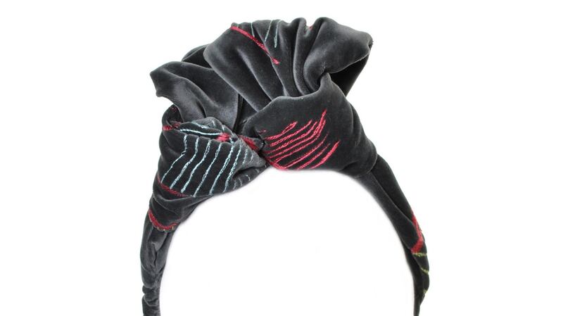 Velvet hairpiece by Laura Kinsella and Jill de Burca, €165