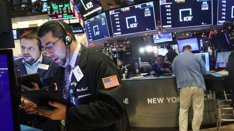 Traders on the floor of the New York Stock Exchange (NYSE). Photograph: Spencer Platt/Getty Images