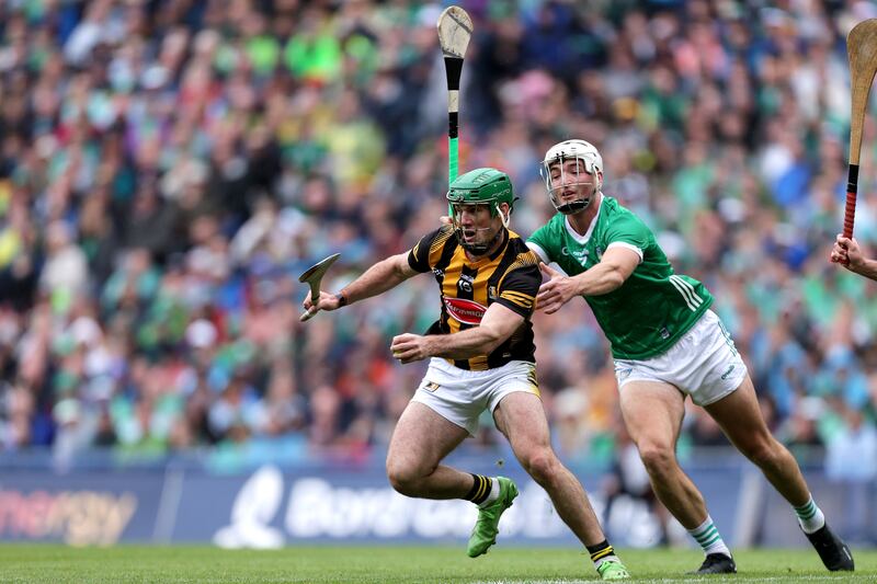 Kilkenny's Eoin Cody and Kyle Hayes of Limerick during Sunday's All-Ireland hurling final. Photograph: Laszlo Geczo/Inpho