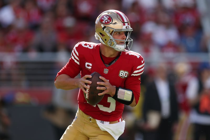 The 49ers' Brock Purdy has had an excellent start to the season. Photograph: Ezra Shaw/Getty Images