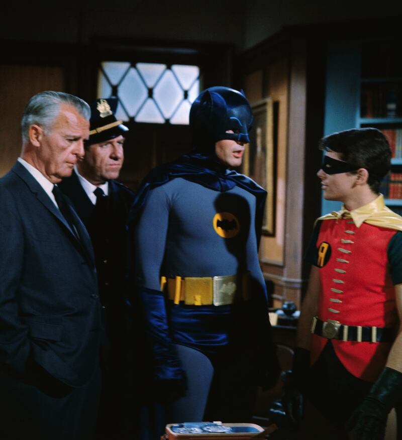 Chief O'Hara (Stafford Repp), second from left, in the Batman TV series. Photograph: Bettman
