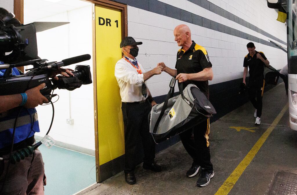 Brian Cody arrives at Croke Park ahead of his team's 2022 All-Ireland final clash with Limerick. Photograph: James Crombie/Inpho