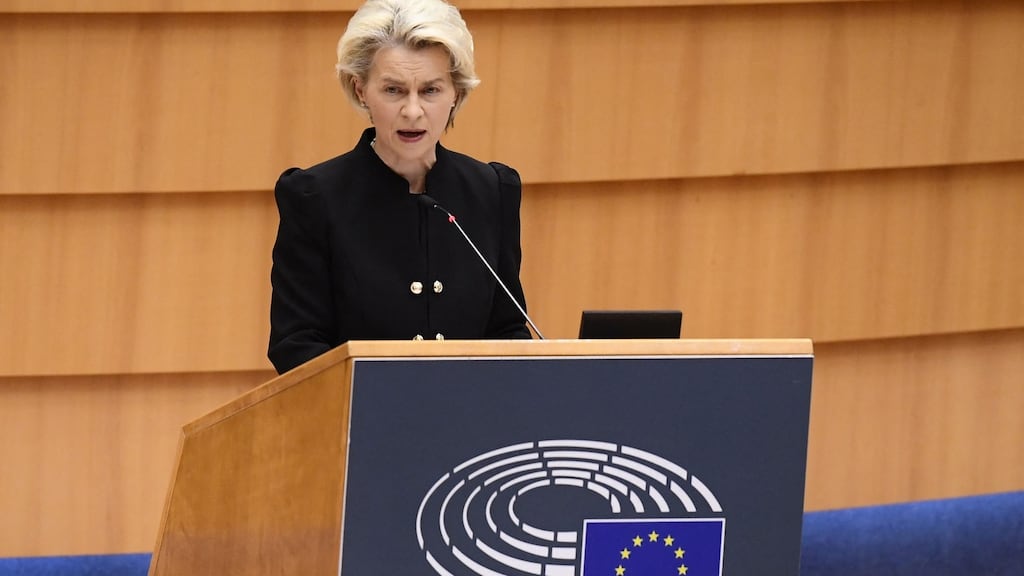 European Commission president Ursula von der Leyen exchanged text messages with Pfizer chief Albert Bourla to seal a Covid-19 vaccine deal. File photograph: John Thys/AFP via Getty Images