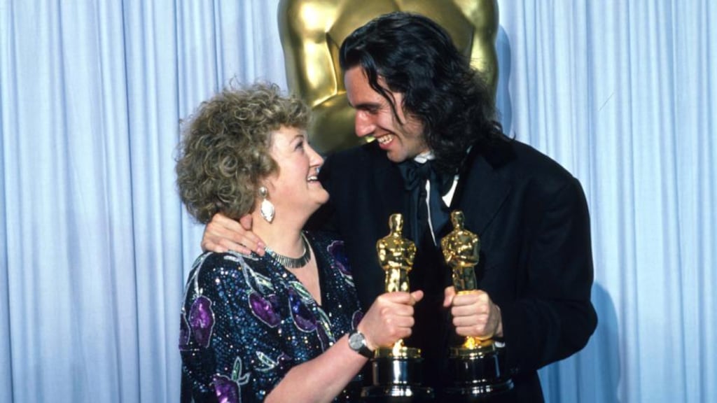 Brenda Fricker and Daniel Day-Lewis both won Oscars for My Left Foot in 1990. Photograph: John Barr/Liaison