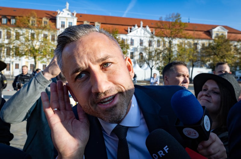 The main candidate of the far-right Alternative for Germany (AfD) party in the Saxony-Anhalt state election Ulrich Siegmund. Photograph: Odd Andersen/AFP via Getty Images