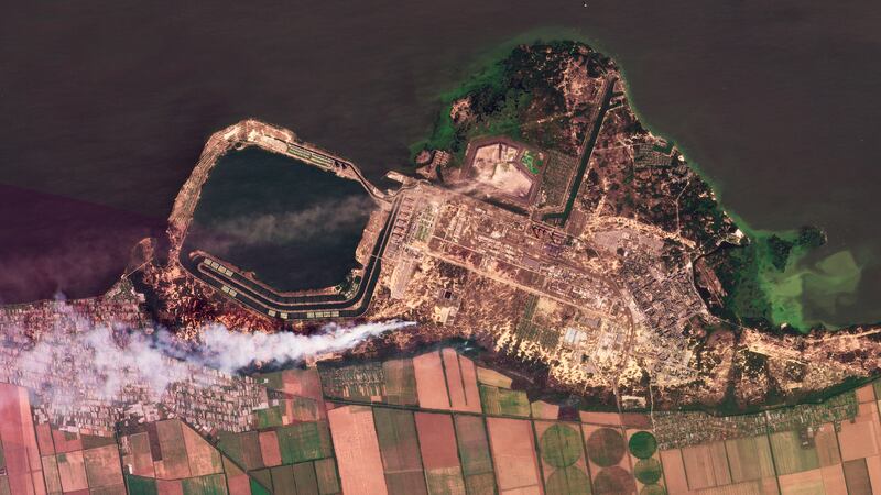 A team from the UN’s International Atomic Energy Agency is set to visit the Russian-occupied Zaporizhzhia nuclear plant in Ukraine. Photograph: Planet Labs PBC/AP
