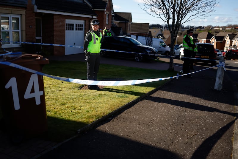Police searched the couple's home for more than a day earlier this week. Photograph: Jeff J Mitchell/Getty Images