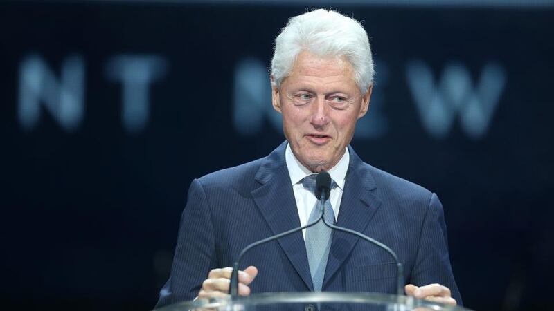 Former US president Bill Clinton speaks during a Hurricane Katrina 10th anniversary eventin New Orleans. Photograph: Getty