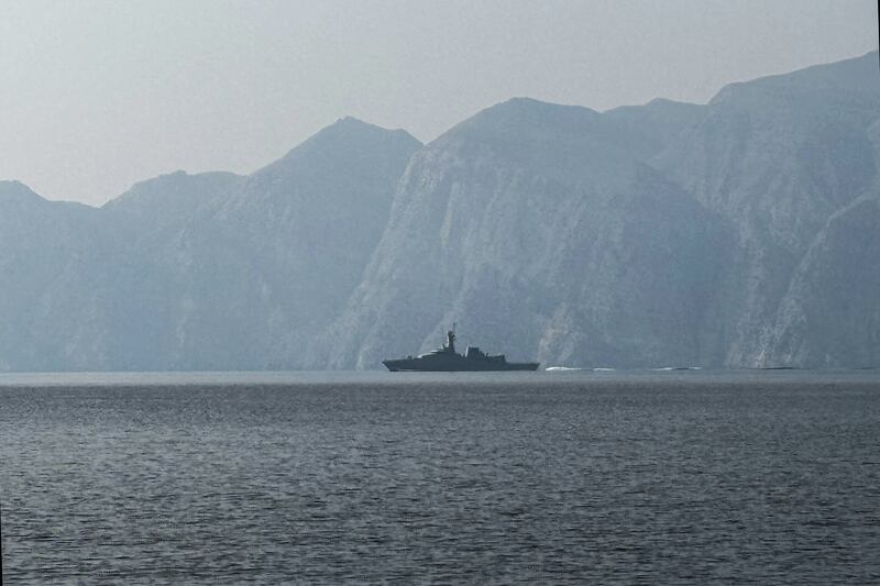 A navy vessel is seen sailing in the Strait of Hormuz on March 1st.Photograph: Sahar Al Attar/AFP via Getty Images